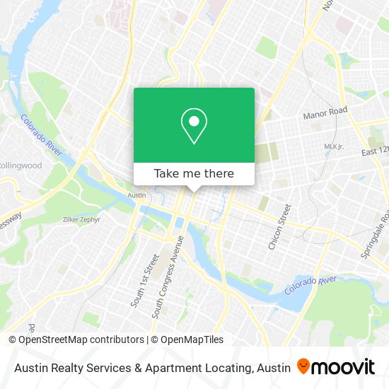 Austin Realty Services & Apartment Locating map