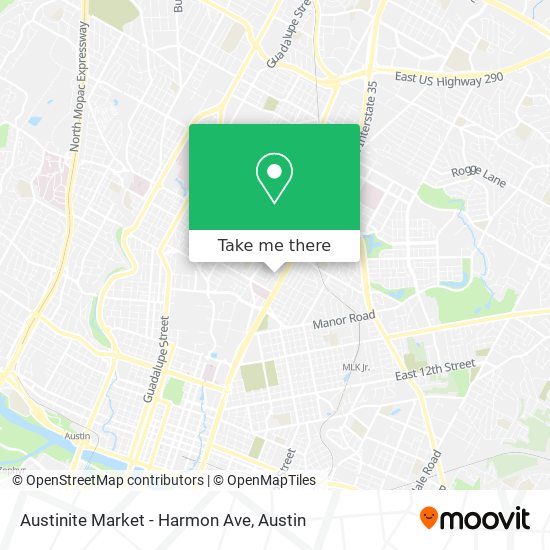Mapa de Austinite Market - Harmon Ave