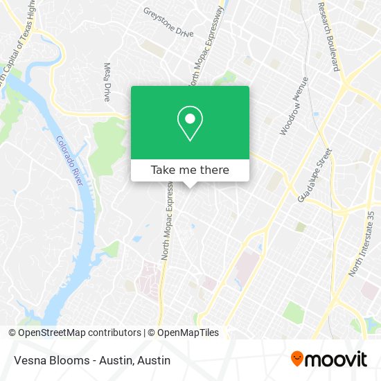 Vesna Blooms - Austin map