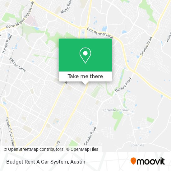 Mapa de Budget Rent A Car System