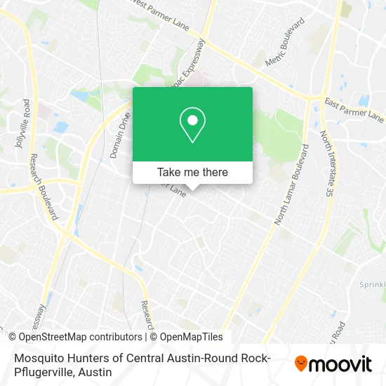 Mosquito Hunters of Central Austin-Round Rock-Pflugerville map