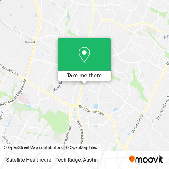 Satellite Healthcare - Tech Ridge map