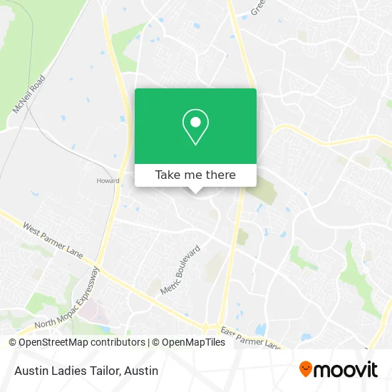Austin Ladies Tailor map