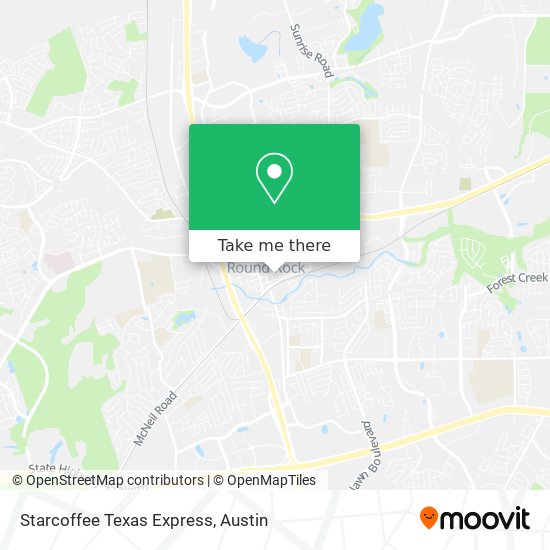 Starcoffee Texas Express map