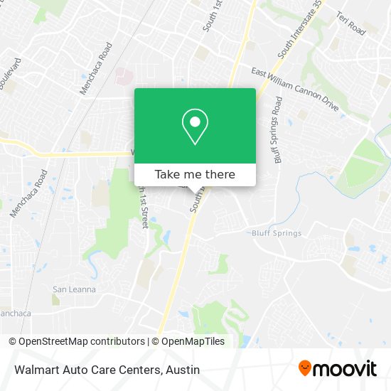 Mapa de Walmart Auto Care Centers