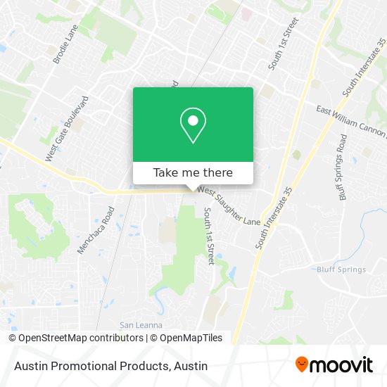 Austin Promotional Products map
