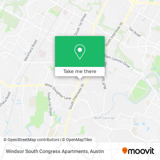 Windsor South Congress Apartments map