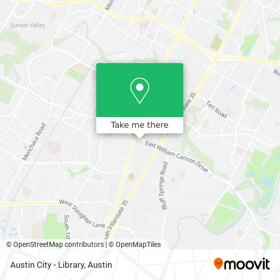 Mapa de Austin City - Library