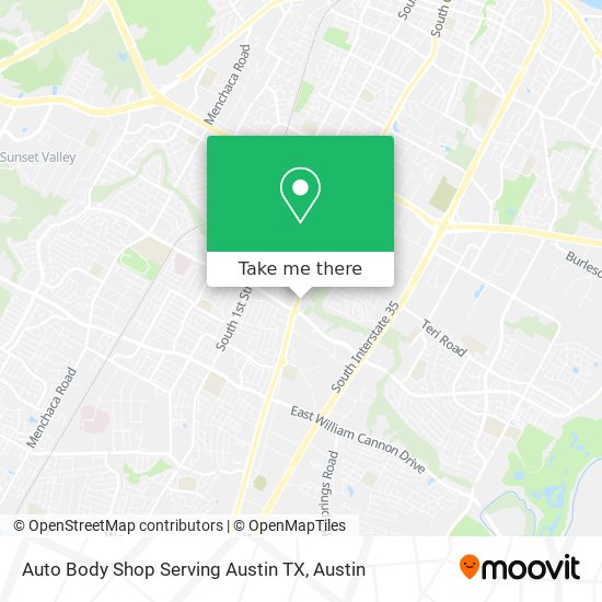 Mapa de Auto Body Shop Serving Austin TX