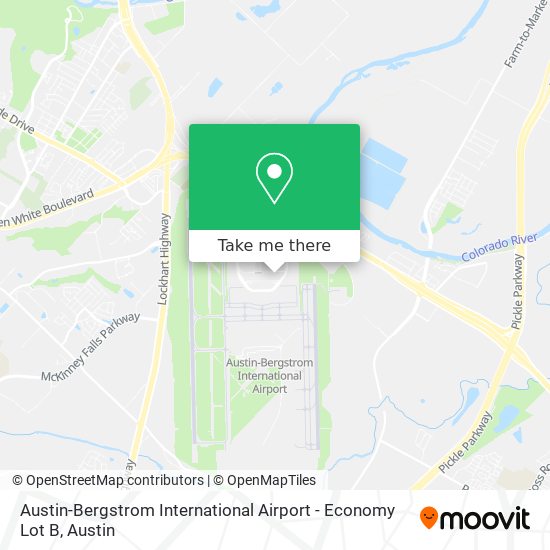 Mapa de Austin-Bergstrom International Airport - Economy Lot B