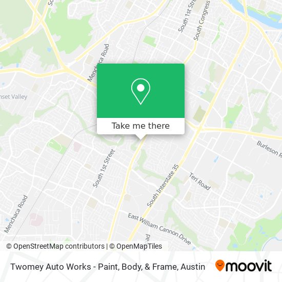 Mapa de Twomey Auto Works - Paint, Body, & Frame
