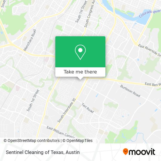 Mapa de Sentinel Cleaning of Texas
