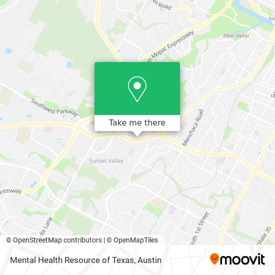 Mapa de Mental Health Resource of Texas