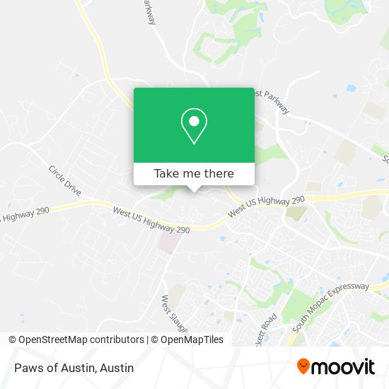 Paws of Austin map