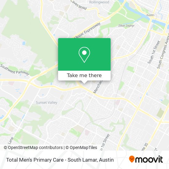 Total Men's Primary Care - South Lamar map