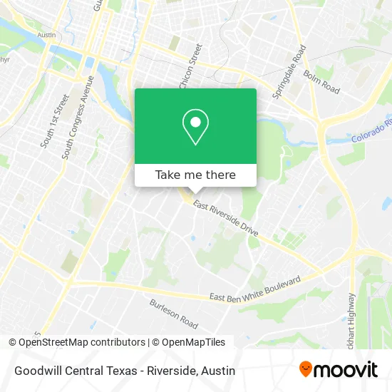 Mapa de Goodwill Central Texas - Riverside