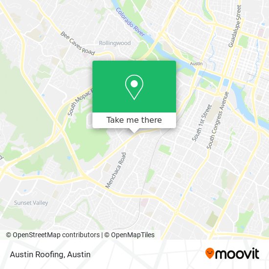 Mapa de Austin Roofing