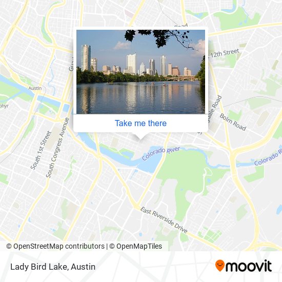 Lady Bird Lake map