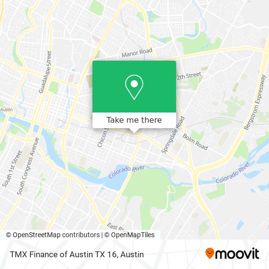 TMX Finance of Austin TX 16 map