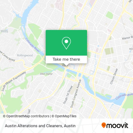 Austin Alterations and Cleaners map