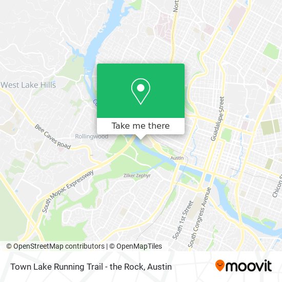 Mapa de Town Lake Running Trail - the Rock