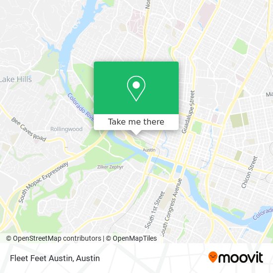 Fleet Feet Austin map