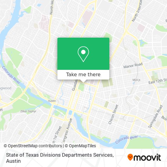 Mapa de State of Texas Divisions Departments Services