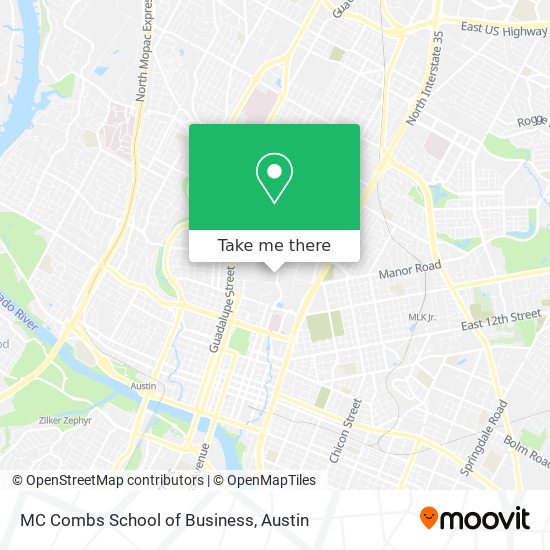 MC Combs School of Business map