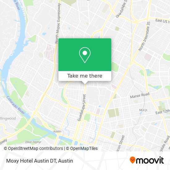 Mapa de Moxy Hotel Austin DT