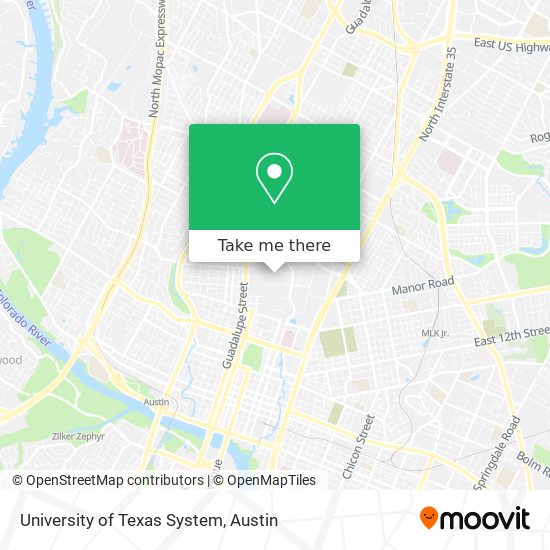 University of Texas System map