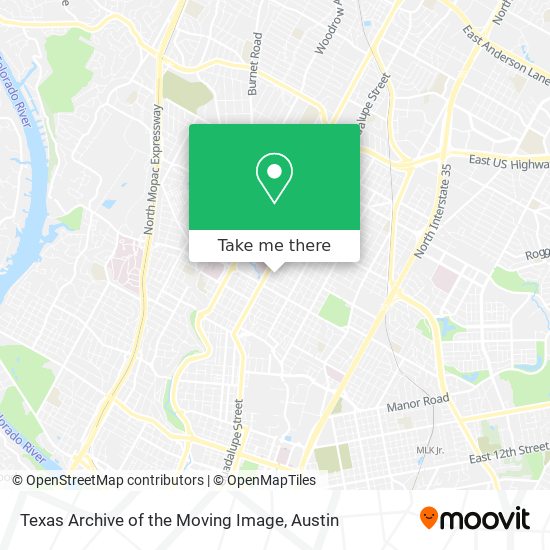 Texas Archive of the Moving Image map