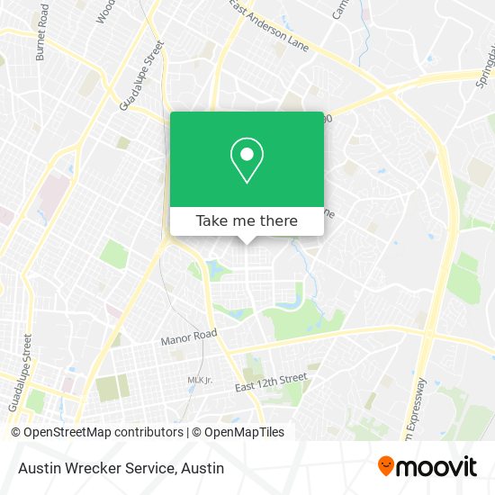 Mapa de Austin Wrecker Service