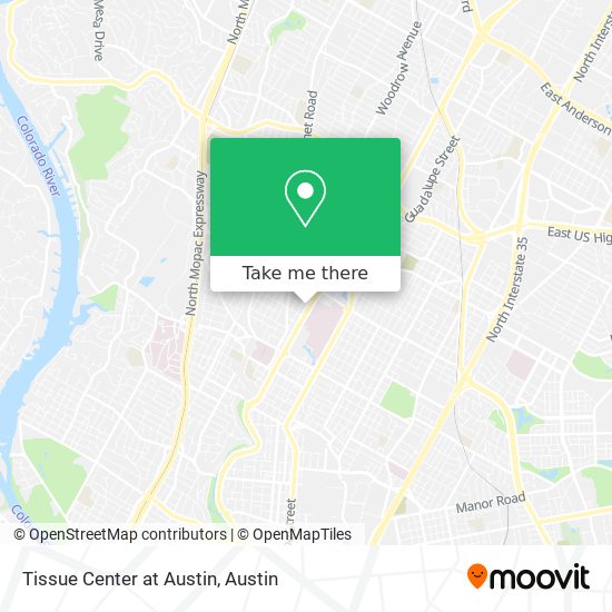Mapa de Tissue Center at Austin