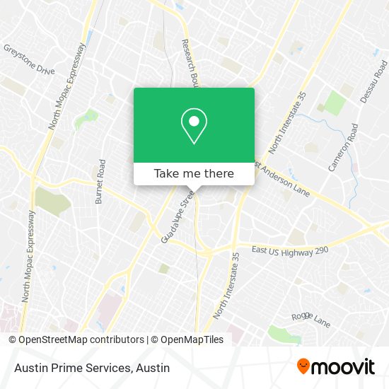 Mapa de Austin Prime Services