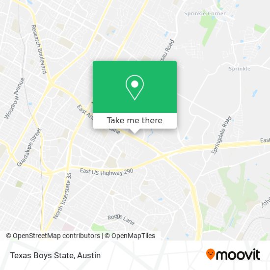 Texas Boys State map