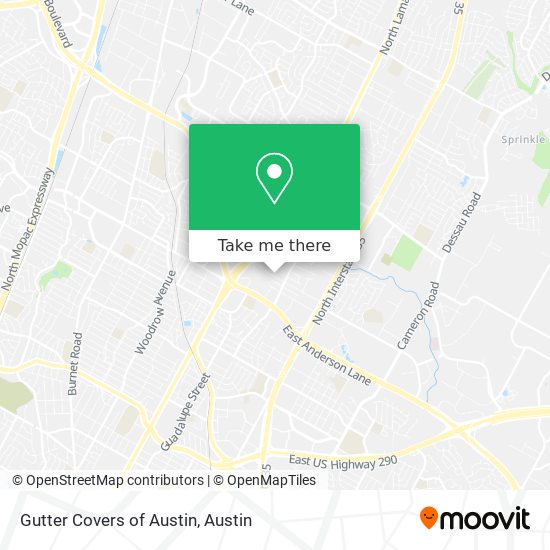 Gutter Covers of Austin map