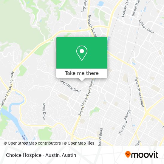 Mapa de Choice Hospice - Austin