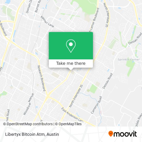 Mapa de Libertyx Bitcoin Atm