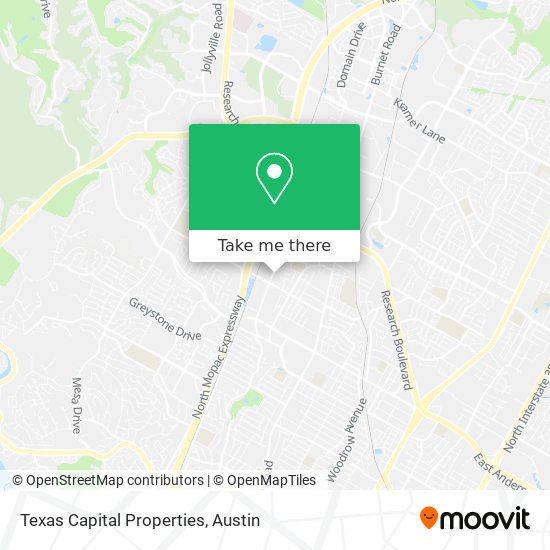 Texas Capital Properties map