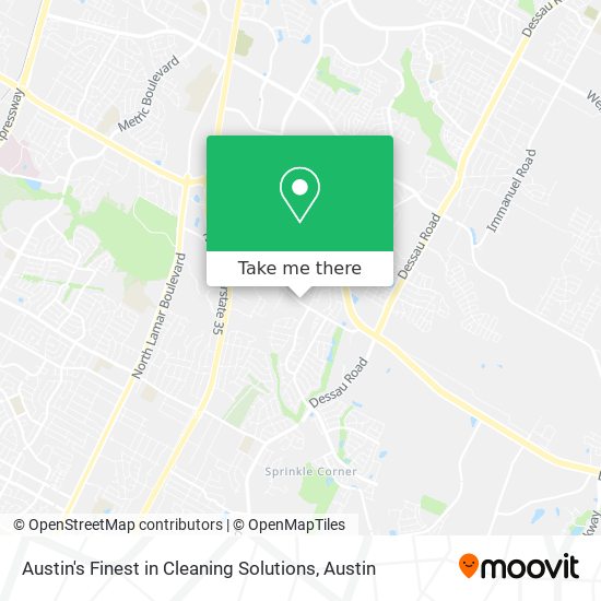 Austin's Finest in Cleaning Solutions map