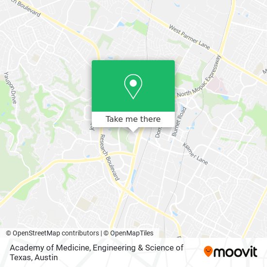 Mapa de Academy of Medicine, Engineering & Science of Texas