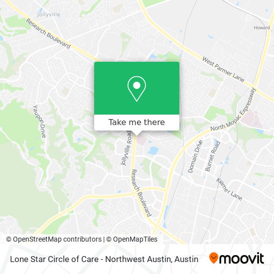 Mapa de Lone Star Circle of Care - Northwest Austin