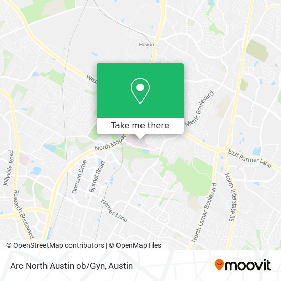 Arc North Austin ob/Gyn map