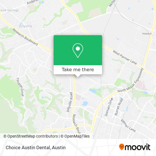 Mapa de Choice Austin Dental