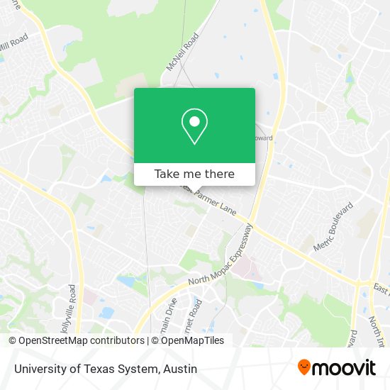 University of Texas System map