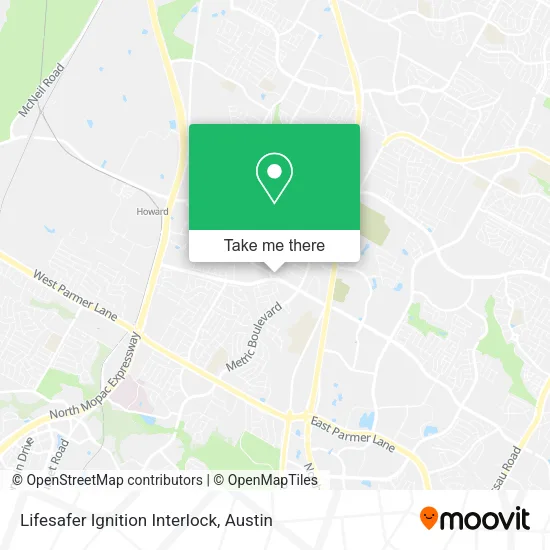 Lifesafer Ignition Interlock map