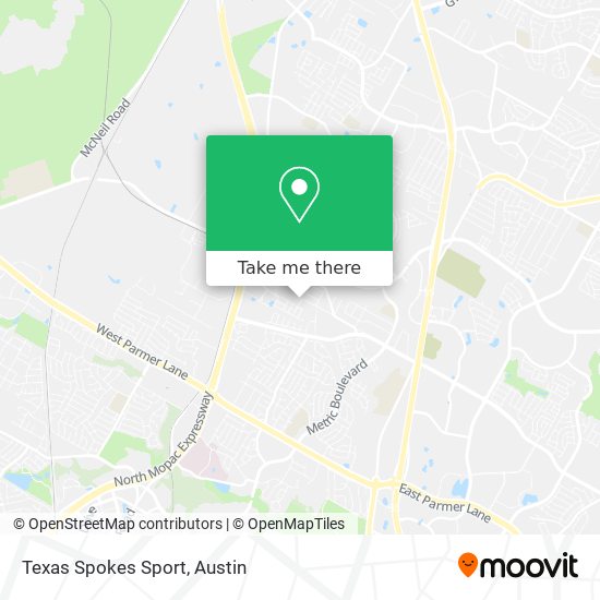 Texas Spokes Sport map