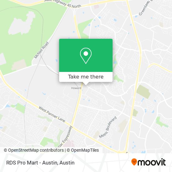 Mapa de RDS Pro Mart - Austin