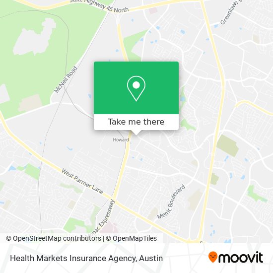 Mapa de Health Markets Insurance Agency