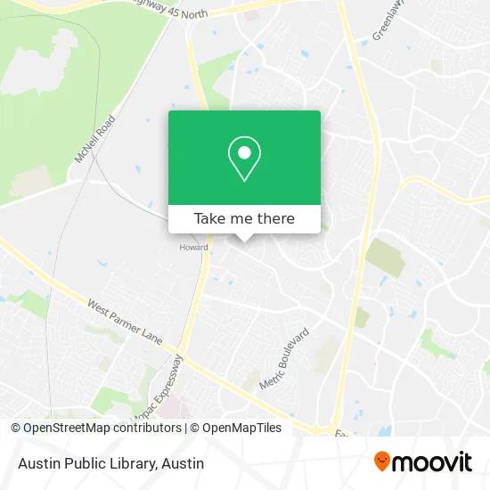 Austin Public Library map